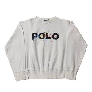 Polo by Ralph Lauren Crewneck Sweater Size Small paint spatter
